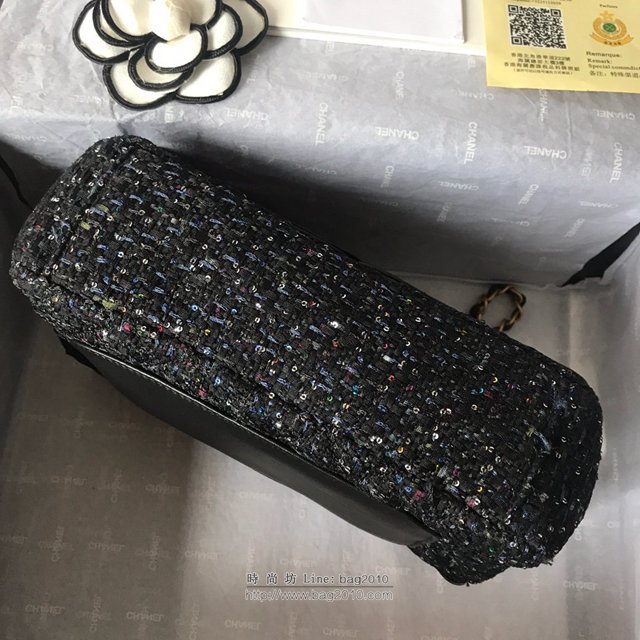 Chanel女包 19春夏粉色花呢 香奈兒大logo翻蓋包 香奈兒鏈條包 香奈爾單肩女包  djc2567